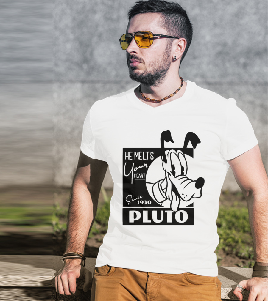 Pluto He Melts Your Heart Since 1930 T-Shirt