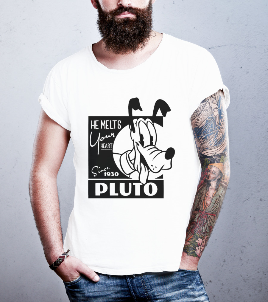 Pluto He Melts Your Heart Since 1930 T-Shirt