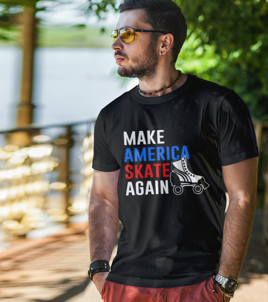 MAKE AMERICA SKATE AGAIN Roller Skate T-Shirt