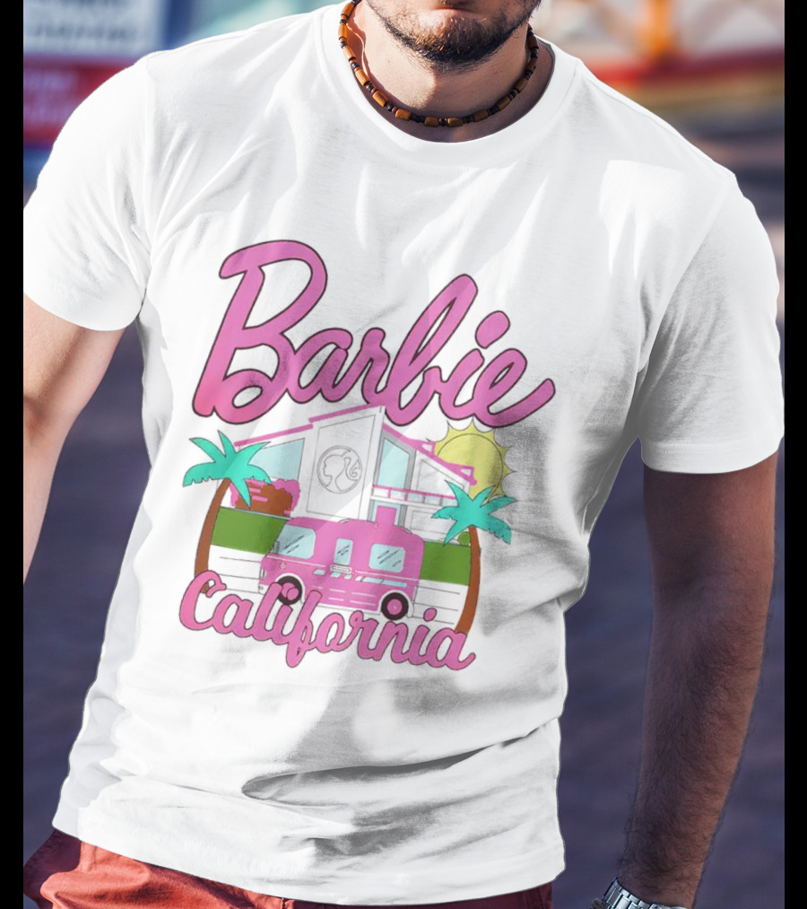 Barbie Dreamhouse California Camper With Palm Trees And Sun T-Shirt