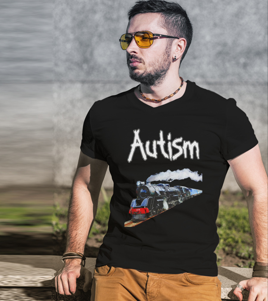 Autism Locomotive Journey 1275 Steam Engine T-Shirt