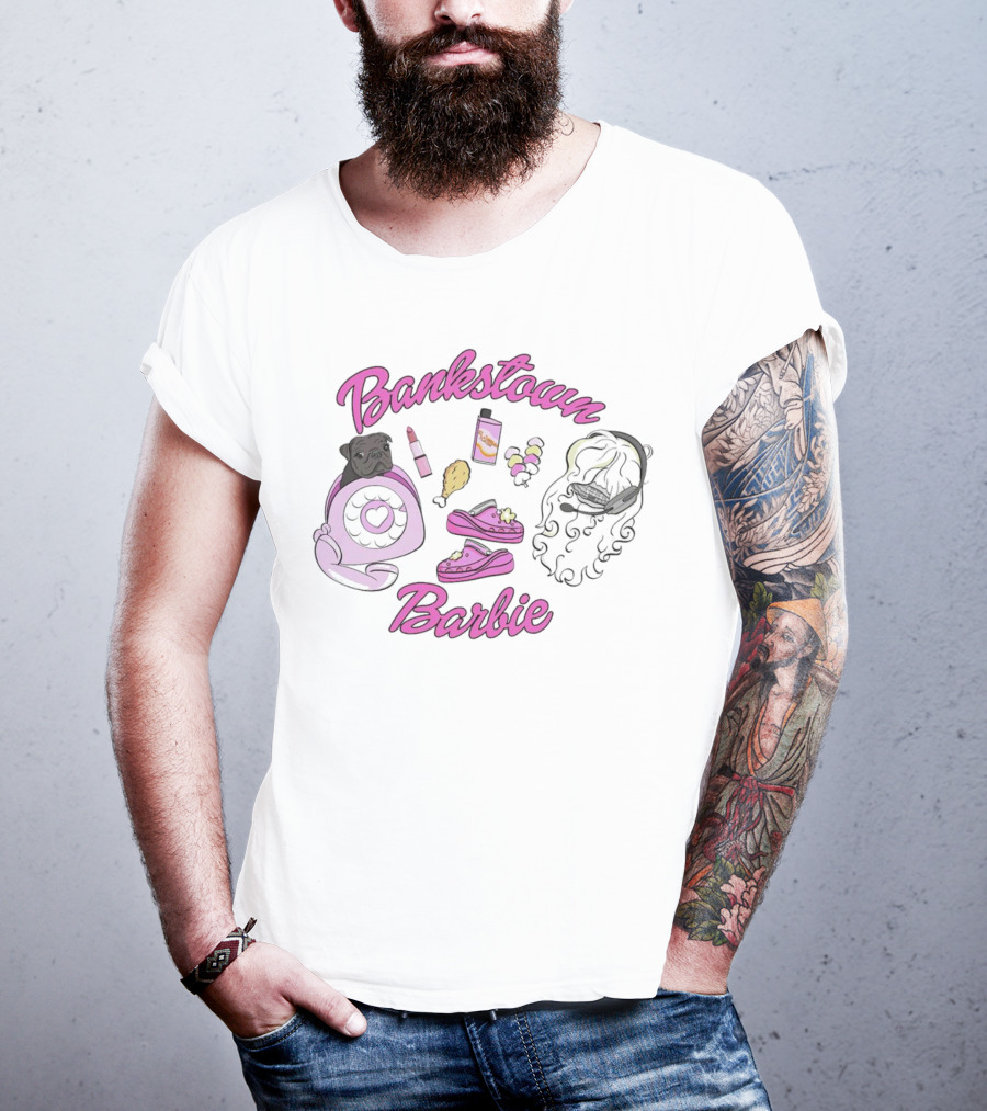 Bankstown Barbie Pug Retro Phone Makeup Chicken Crocs Headset T-Shirt