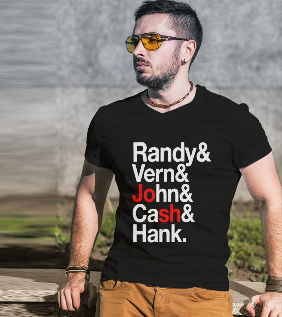 Randy Vern John Cash Hank Country Music Icons T-Shirt