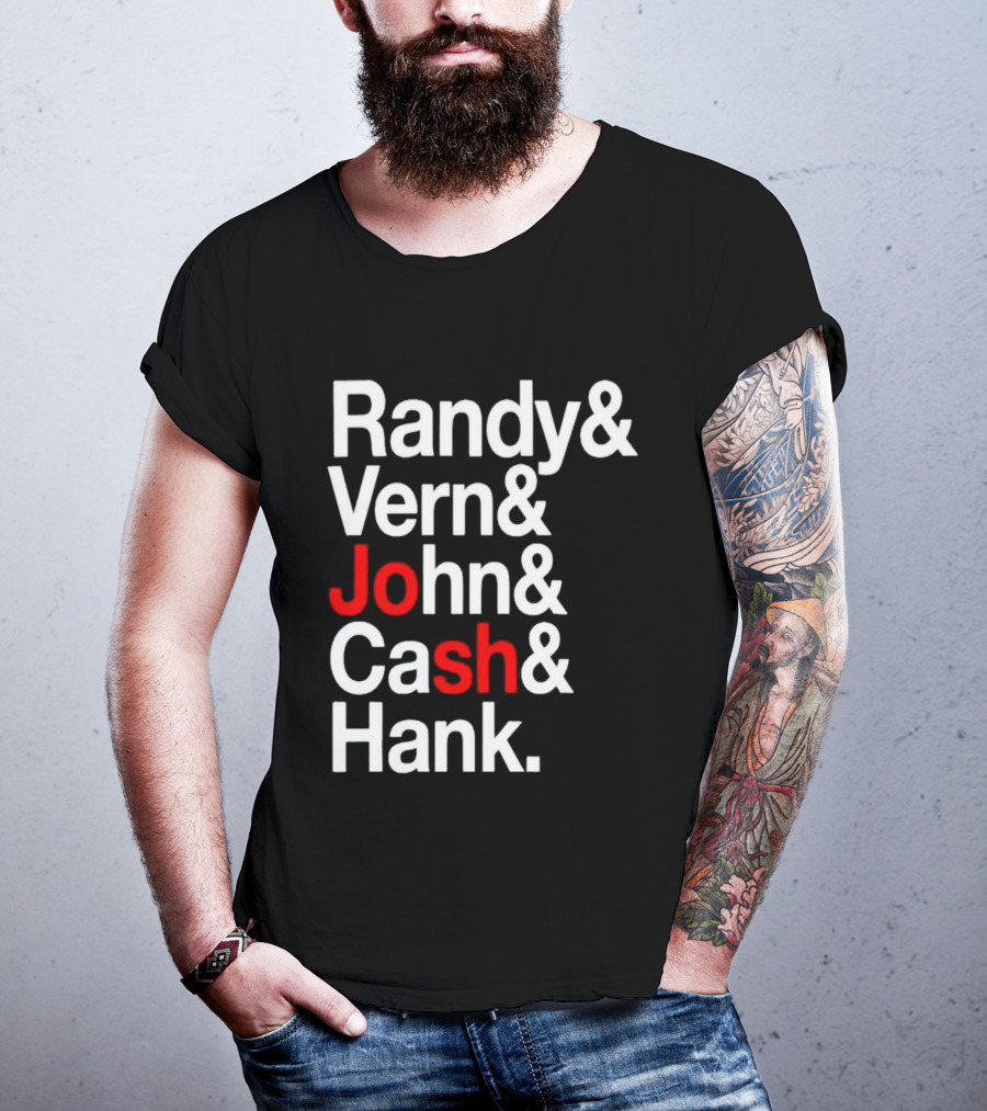 Randy Vern John Cash Hank Country Music Icons T-Shirt