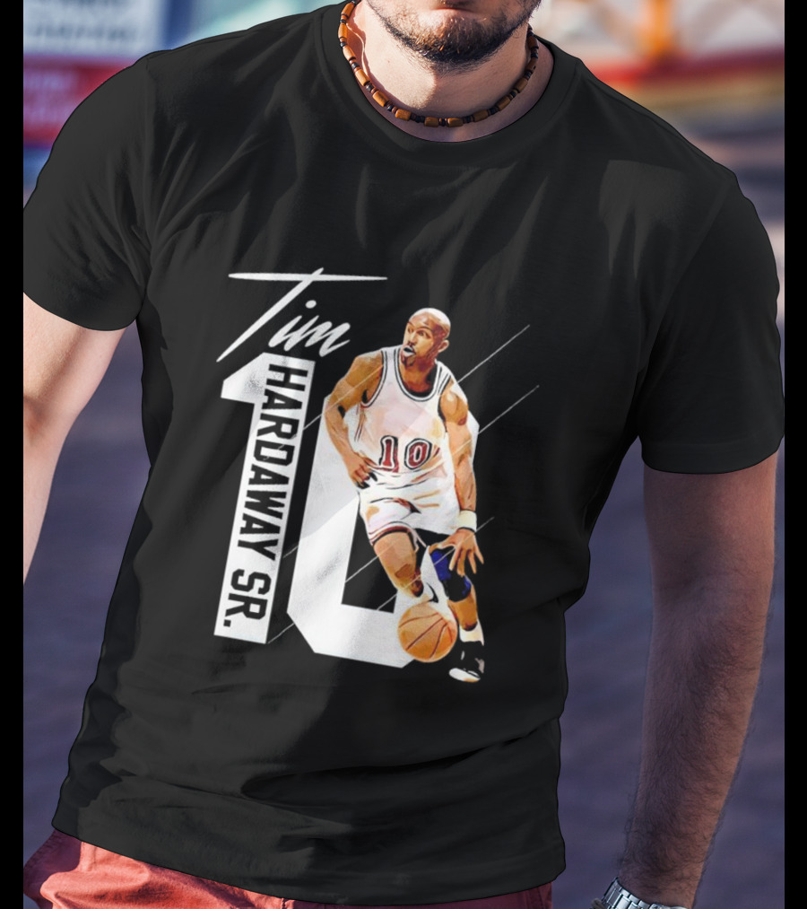 Tim Hardaway Sr. Basketball Number 10 Michigan Player T-Shirt