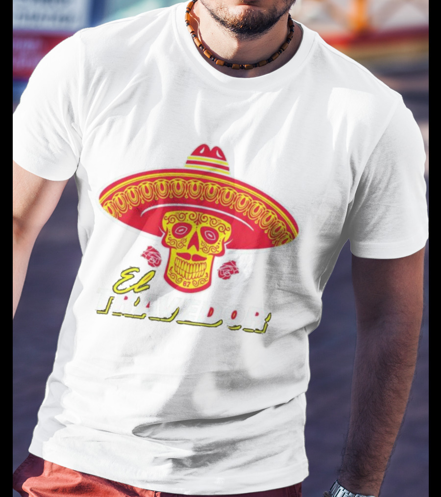 El Travedor Skull Sombrero Kansas City Football T-Shirt