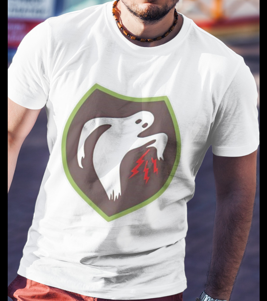 Ghost Army Shield Emblem With Lightning Bolts T-Shirt