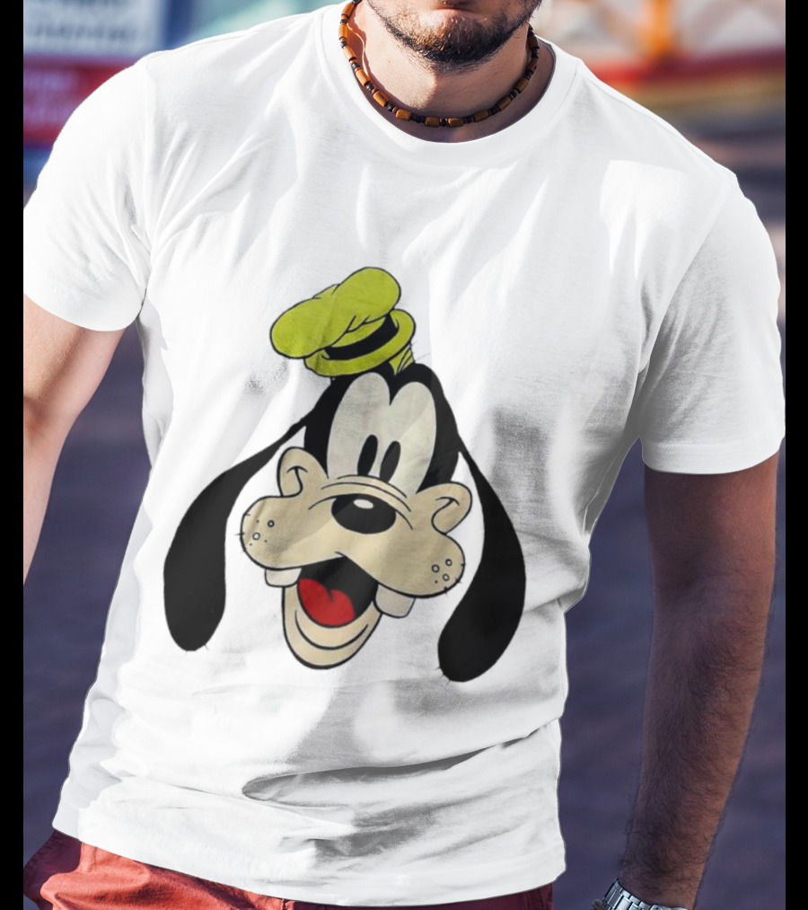 Yats Goofy Head Disney Character Face T-Shirt