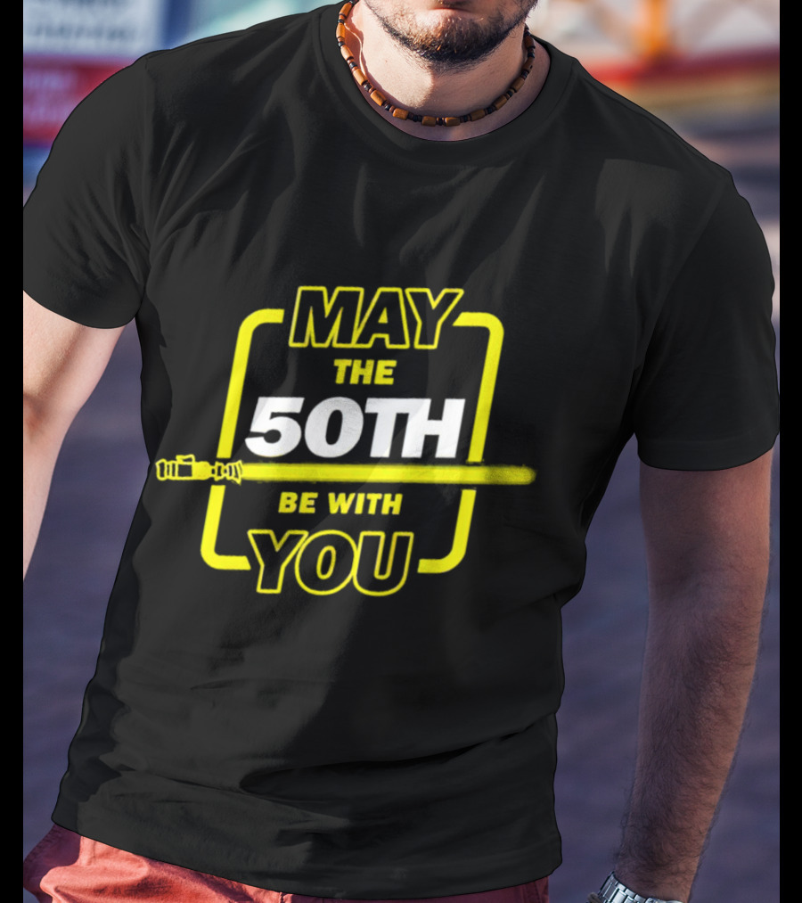 May The 50th Be With You Lightsaber T-Shirt