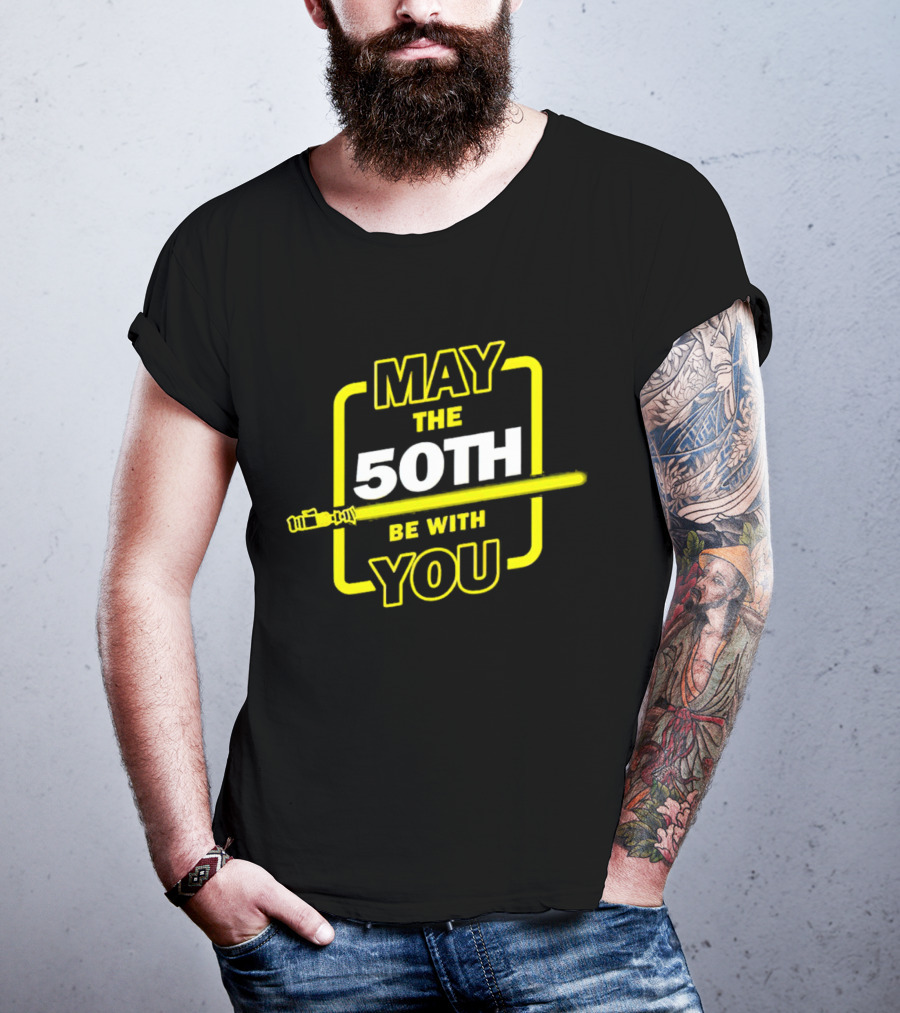 May The 50th Be With You Lightsaber T-Shirt