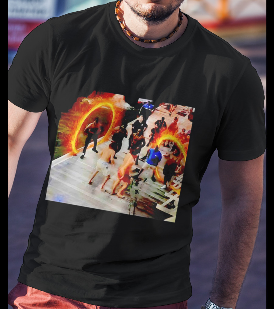 Montgomery Alabama Riverboat Fight Avengers Portal Scene Recreation T-Shirt