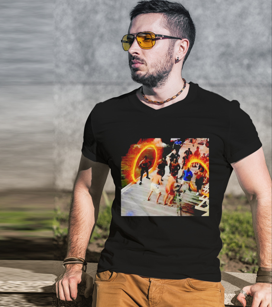 Montgomery Alabama Riverboat Fight Avengers Portal Scene Recreation T-Shirt