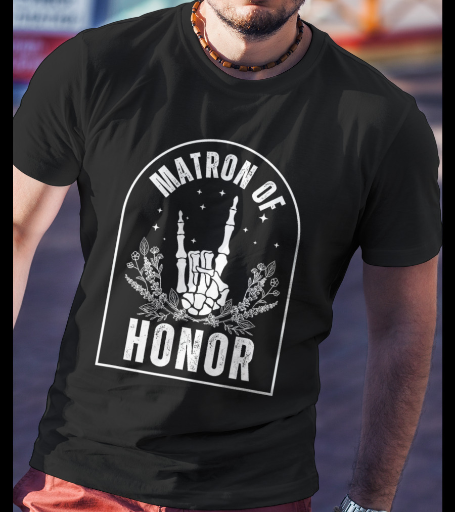 Matron Of Honor Simple Monochrome T-Shirt