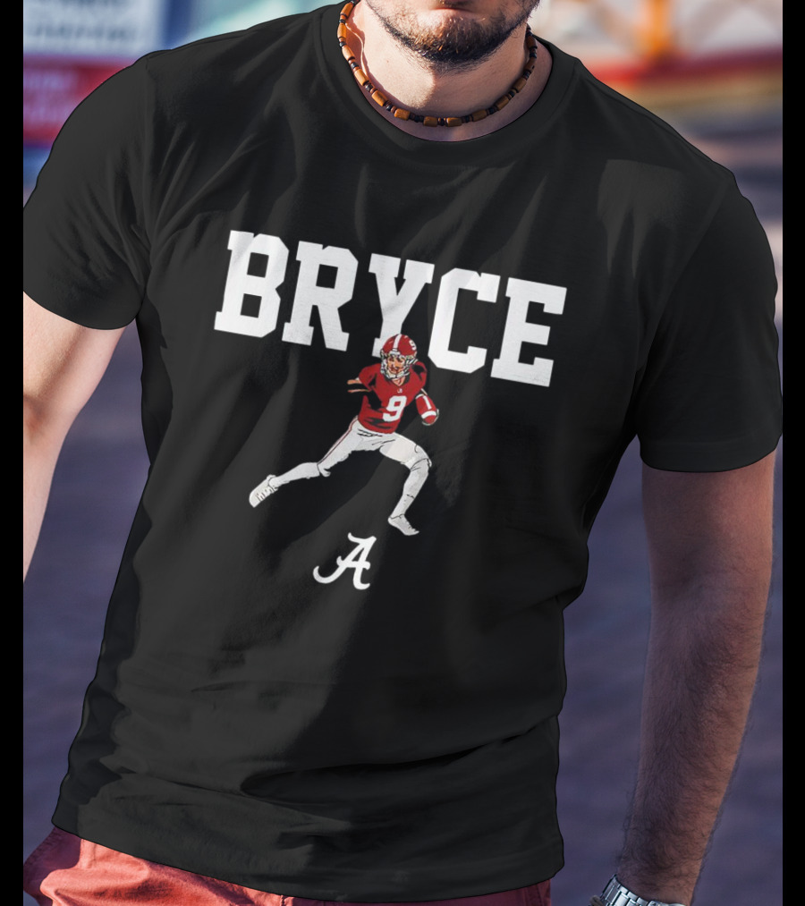 Alabama #9 Bryce Young Football Pose T-Shirt