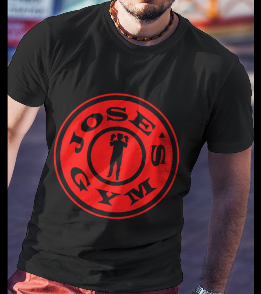 José Ramírez Jose's Gym Powerlifting Silhouette Emblem T-Shirt