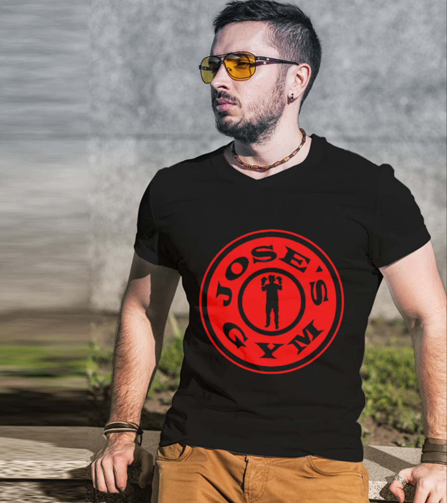 José Ramírez Jose's Gym Powerlifting Silhouette Emblem T-Shirt