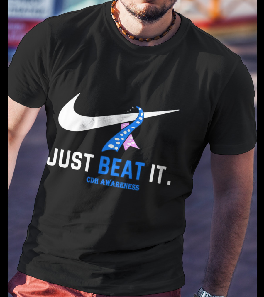 Just Beat It Cdh Awareness Ribbon T-Shirt