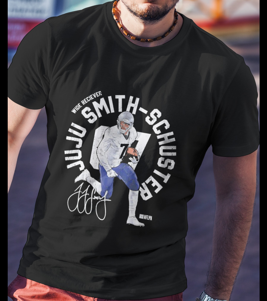Wide Receiver Juju Smith-Schuster New England Patriots NFLPA Graphic 07 T-Shirt