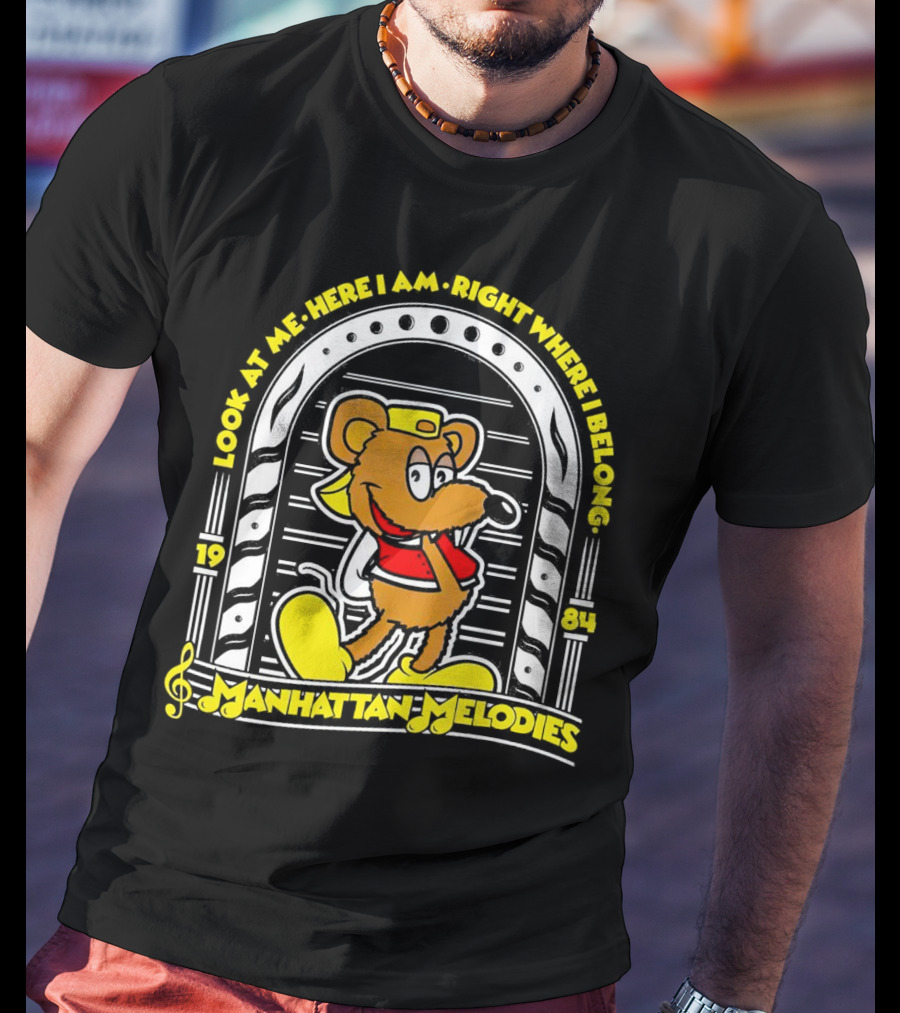 Rizzo Manhattan Melodies Look At Me Here I Am Right Where I Belong 1984 T-Shirt