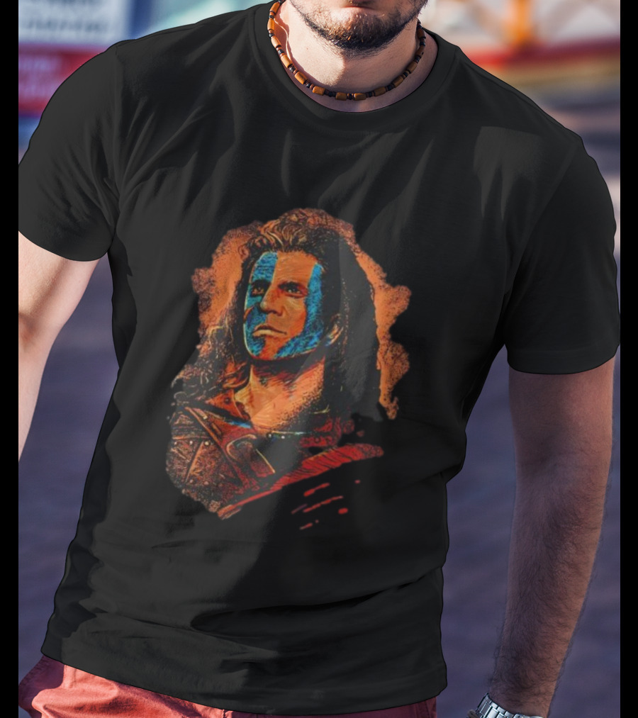 Braveheart William Wallace Scottish Warrior Face Paint T-Shirt