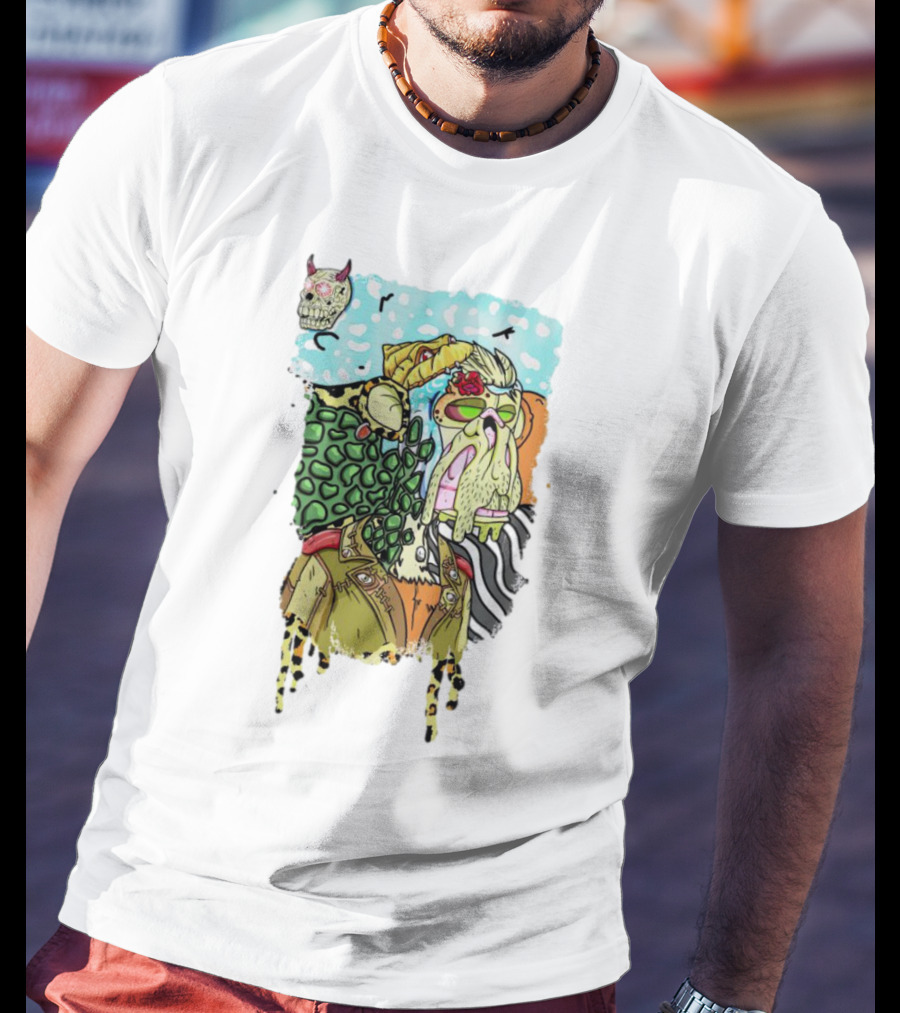 Mutant Cheetah Zombie Skull Fusion T-Shirt