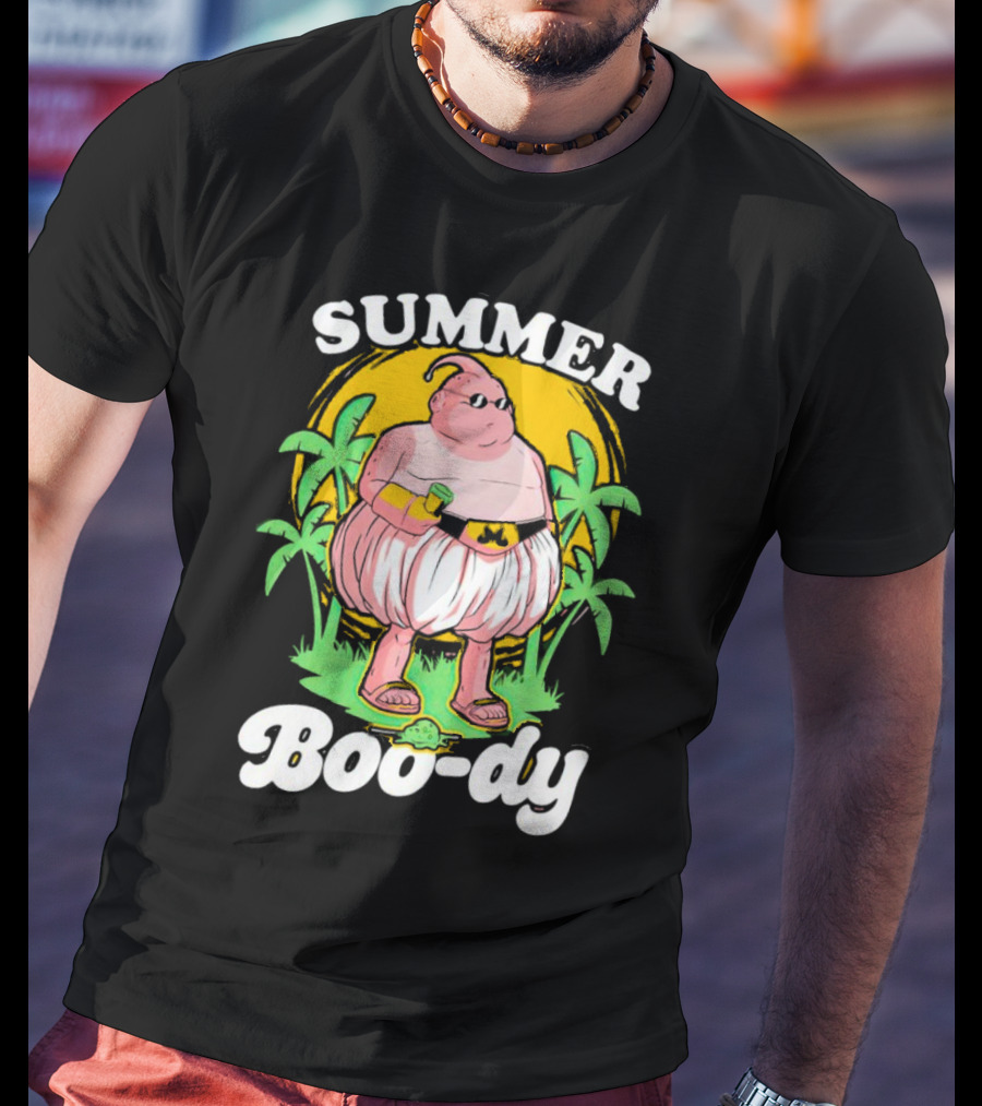 Summer Boo-dy Majin Buu Beach Vibes Palms Sun Fun T-Shirt