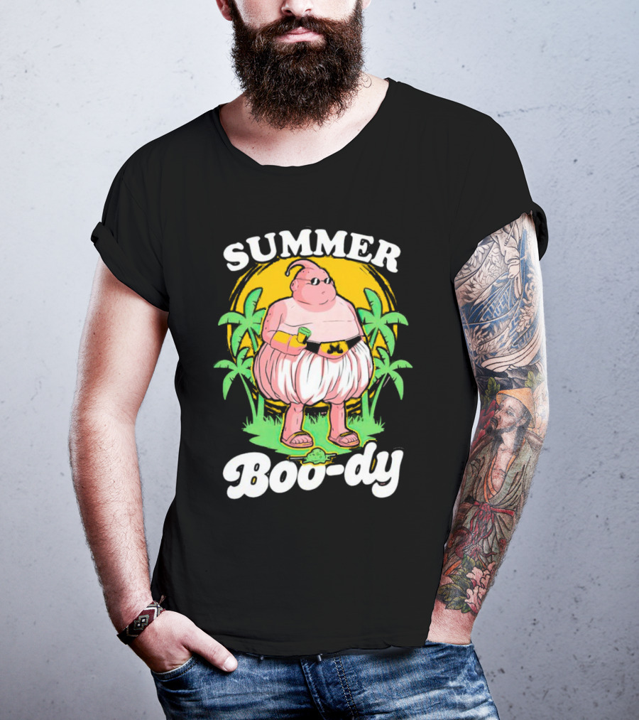 Summer Boo-dy Majin Buu Beach Vibes Palms Sun Fun T-Shirt