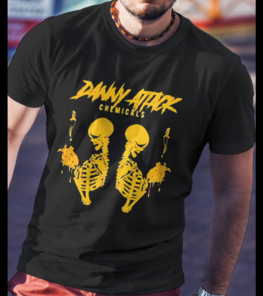 Danny Attack Chemicals Double Skeletons And Knives T-Shirt
