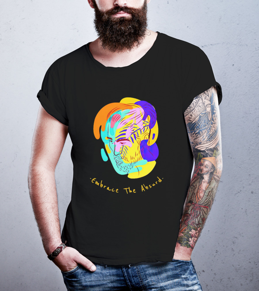 Embrace The Absurd Albert Camus Colorful Abstract T-Shirt