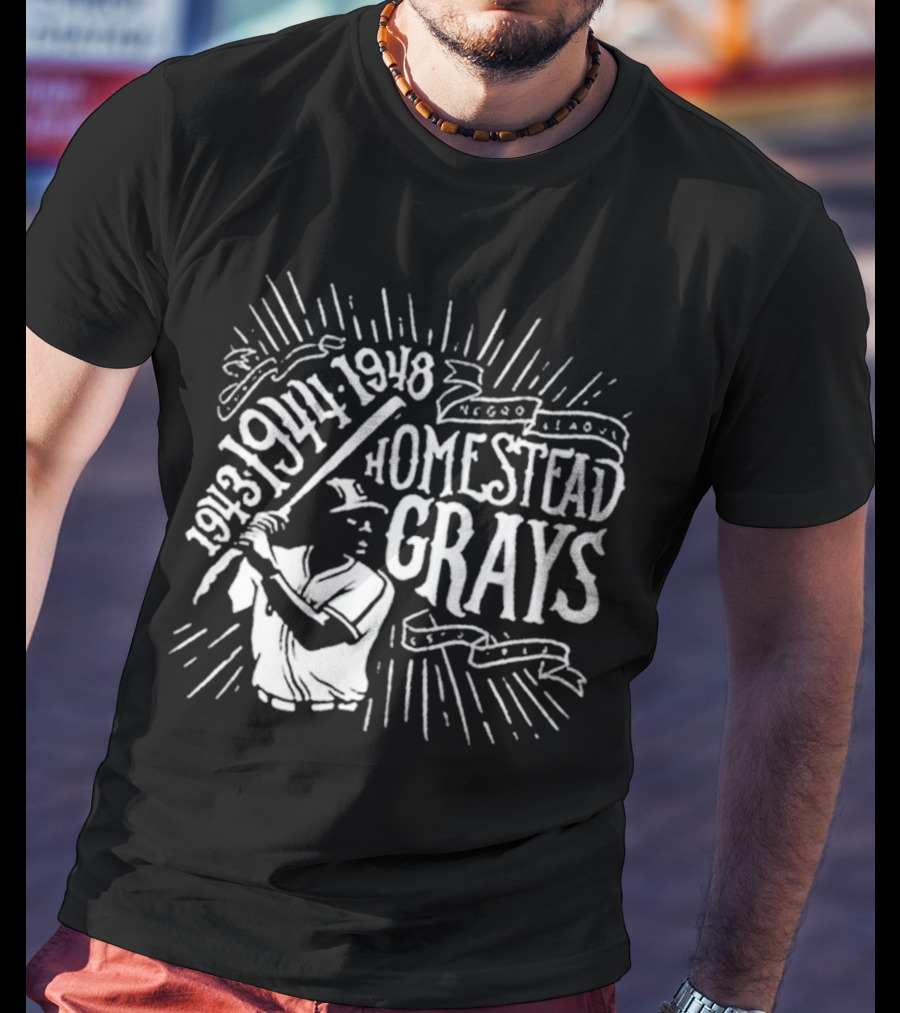 Pittsburgh Negro League Homestead Grays 1943 1944 1948 Baseball Player T-Shirt