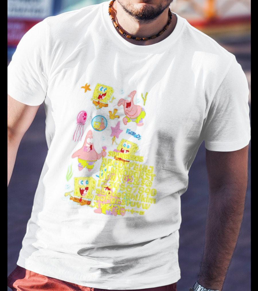 Spongebob Squarepants Patrick Star Jellyfish ABC Halloween Fun T-Shirt