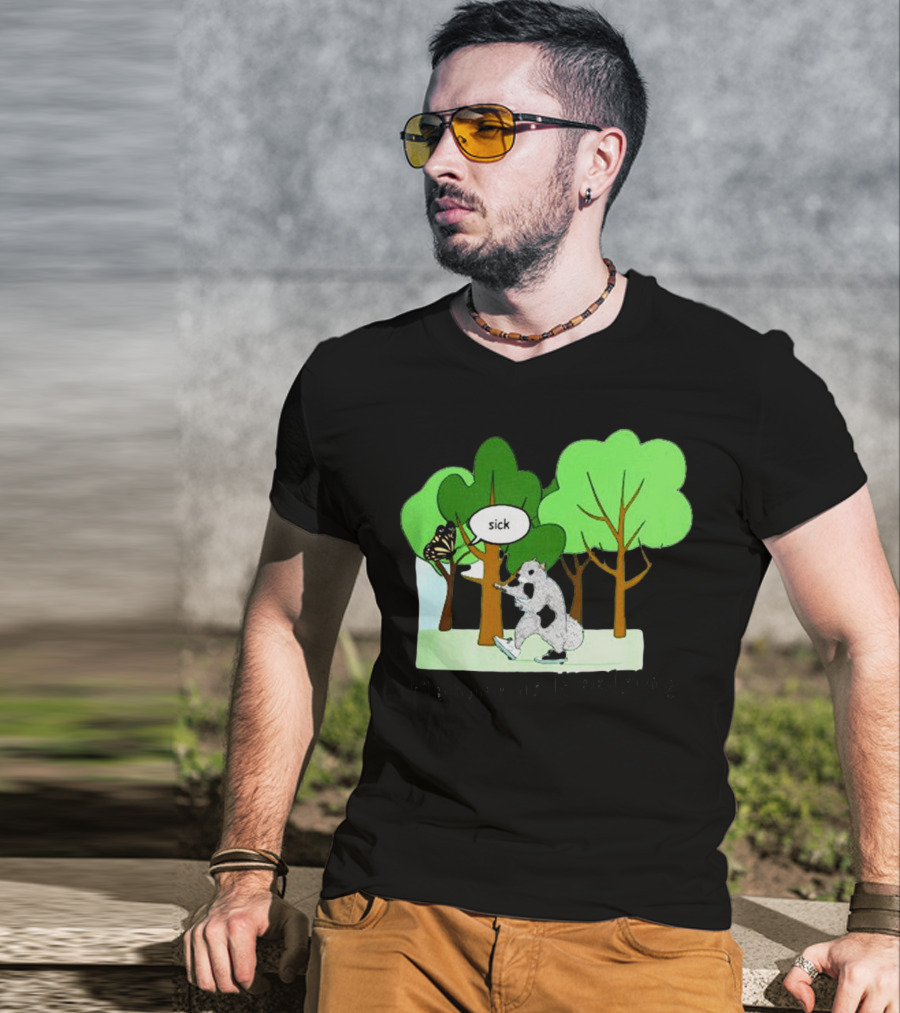 Nature Is Heelying Sick With Trees And Butterfly T-Shirt