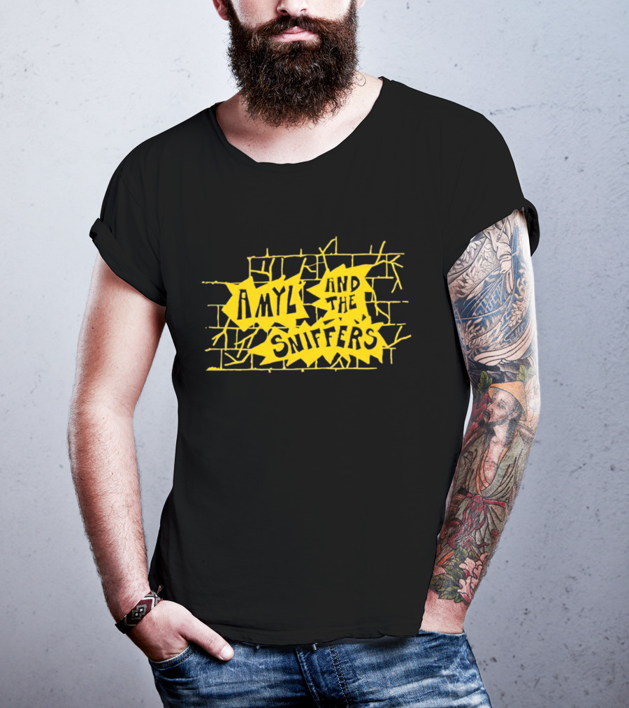 Amyl And The Sniffers Yellow Brick Wall Burst T-Shirt