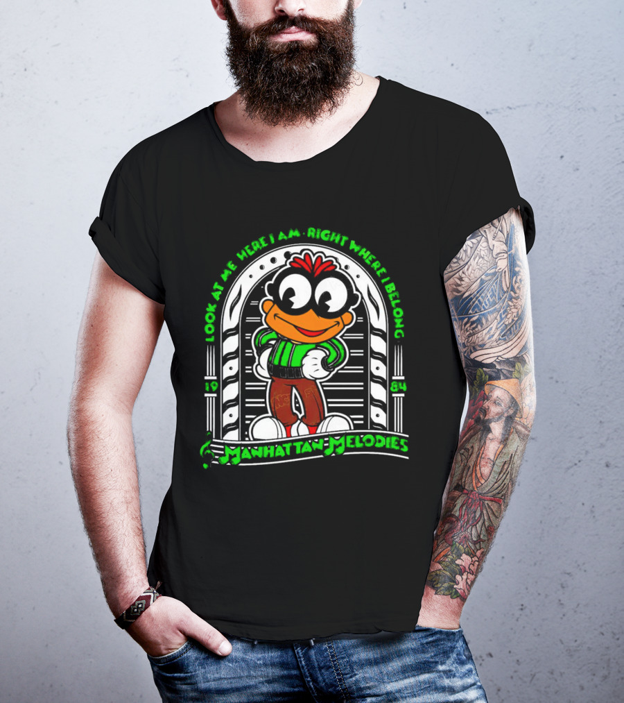 Look At Me Here I Am Right Where I Belong 1984 Manhattan Melodies Scooter T-Shirt
