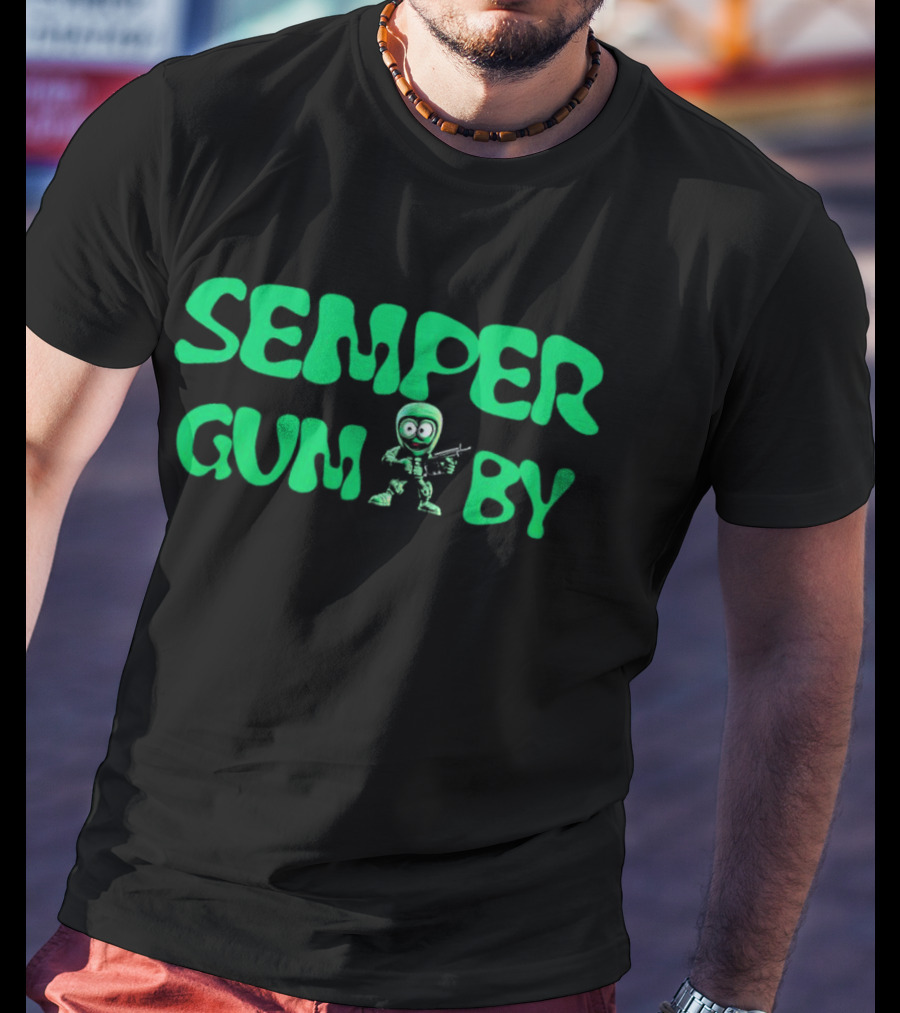 Semper Gum-by Military Cartoon Mashup T-Shirt