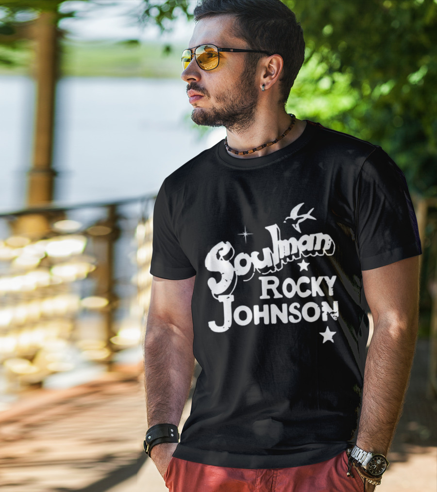 Soulman Rocky Johnson Bird And Star T-Shirt