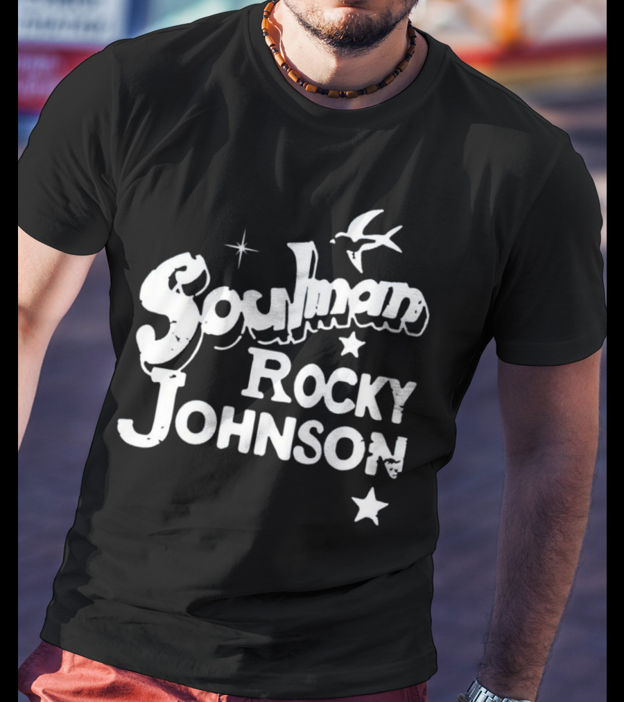 Soulman Rocky Johnson Bird And Star T-Shirt