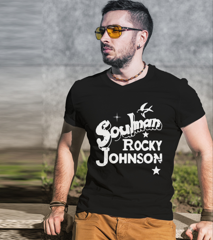 Soulman Rocky Johnson Bird And Star T-Shirt