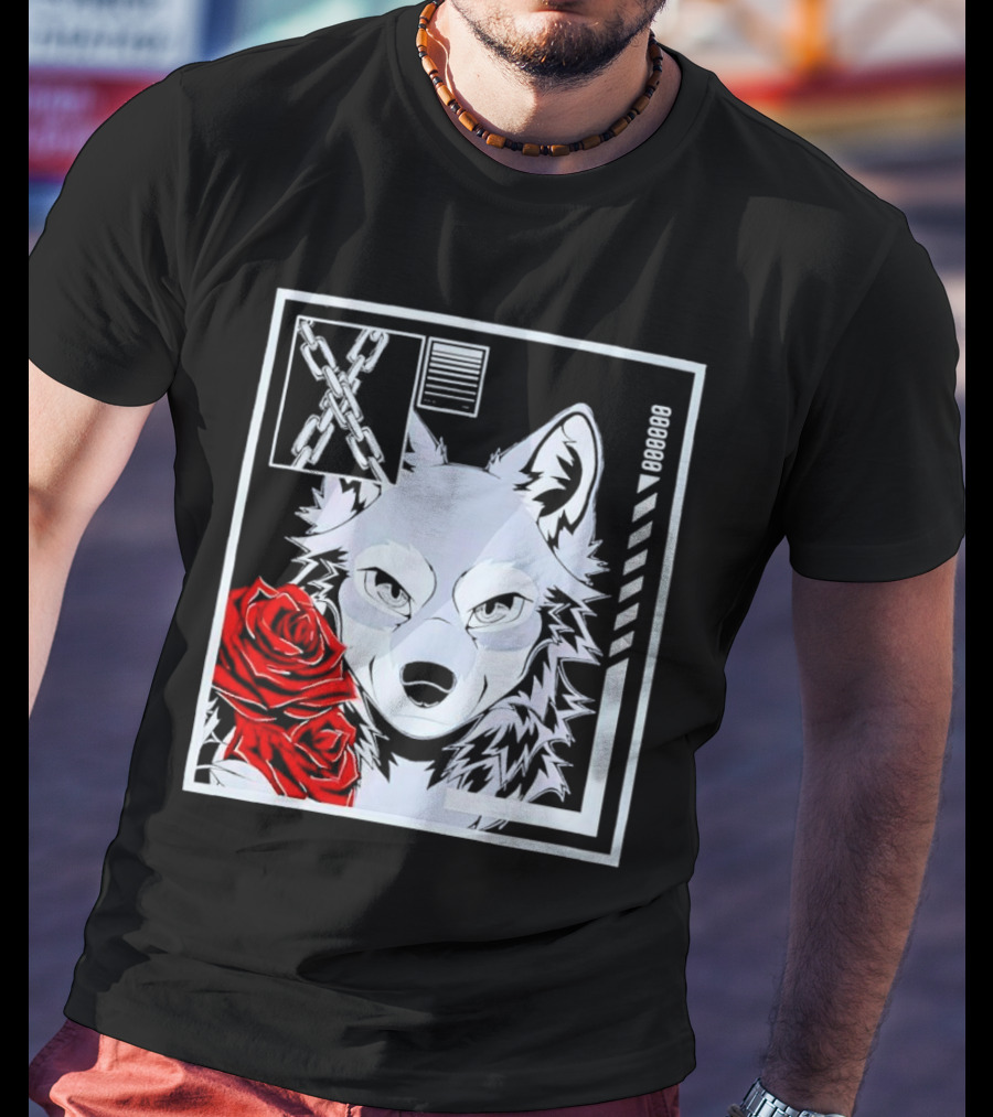 Wolf Rose Chains Red 88888 T-Shirt