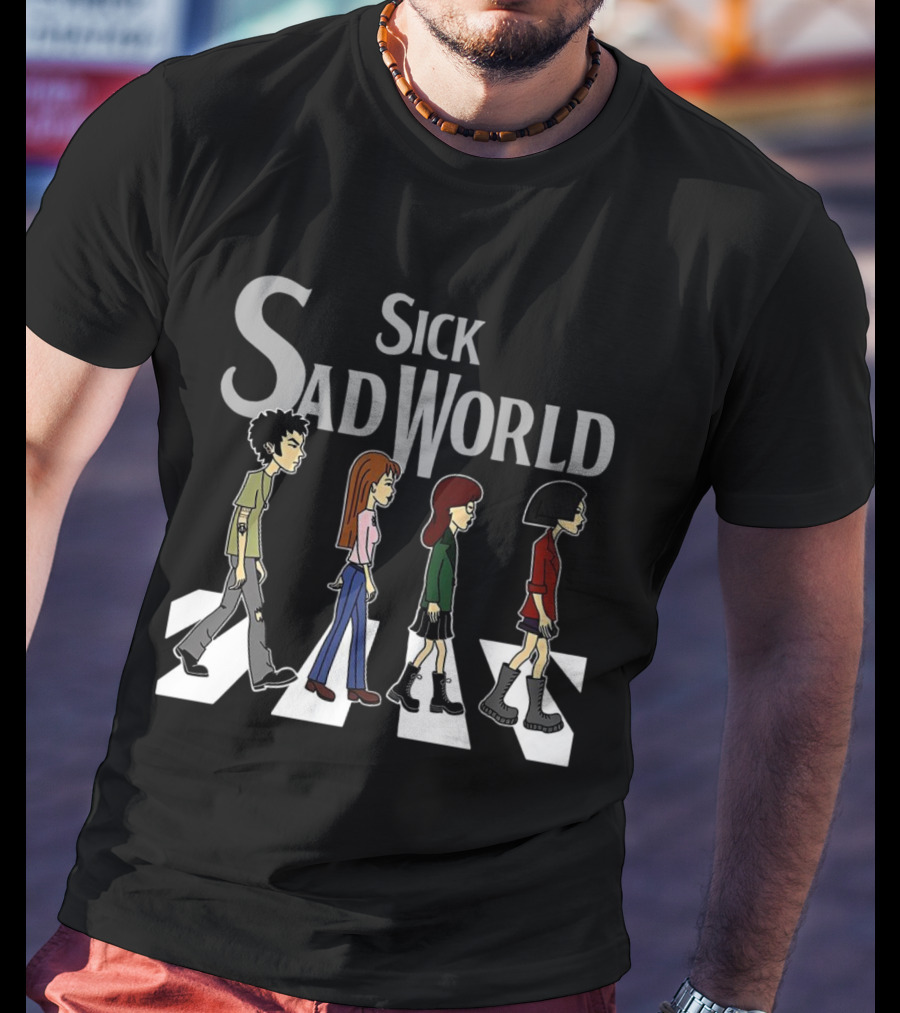 Sick Sad World Daria And Friends Abbey Road Cartoon T-Shirt