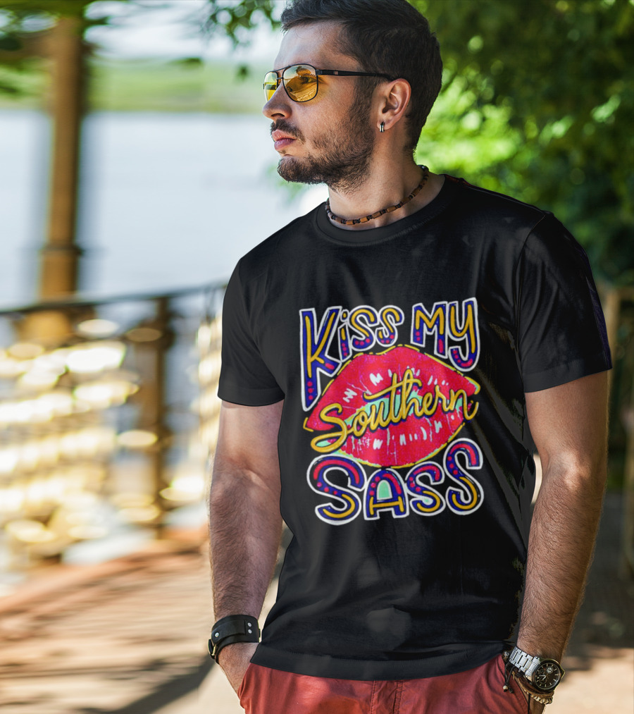 Kiss My Southern Sass Red Lips T-Shirt