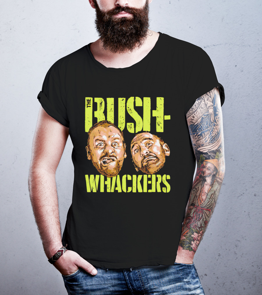 The Bushwhackers Wrestling Legends Bold Retro Faces T-Shirt