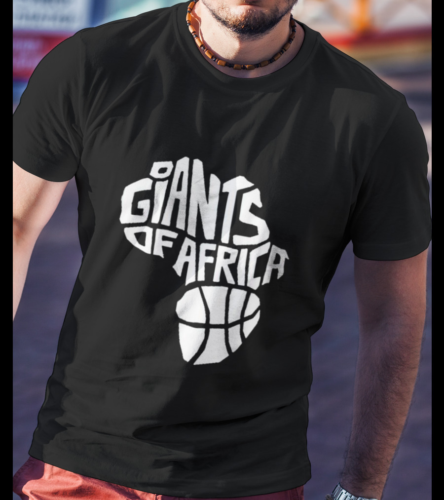 Toronto Raptors Giants Of Africa Basketball Map T-Shirt