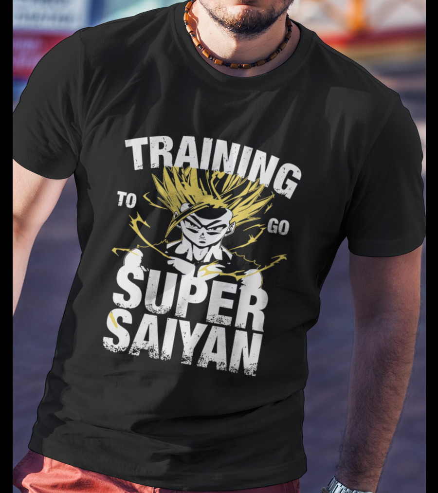 Training To Go Super Saiyan Gohan Anime Power Level Transformation T-Shirt