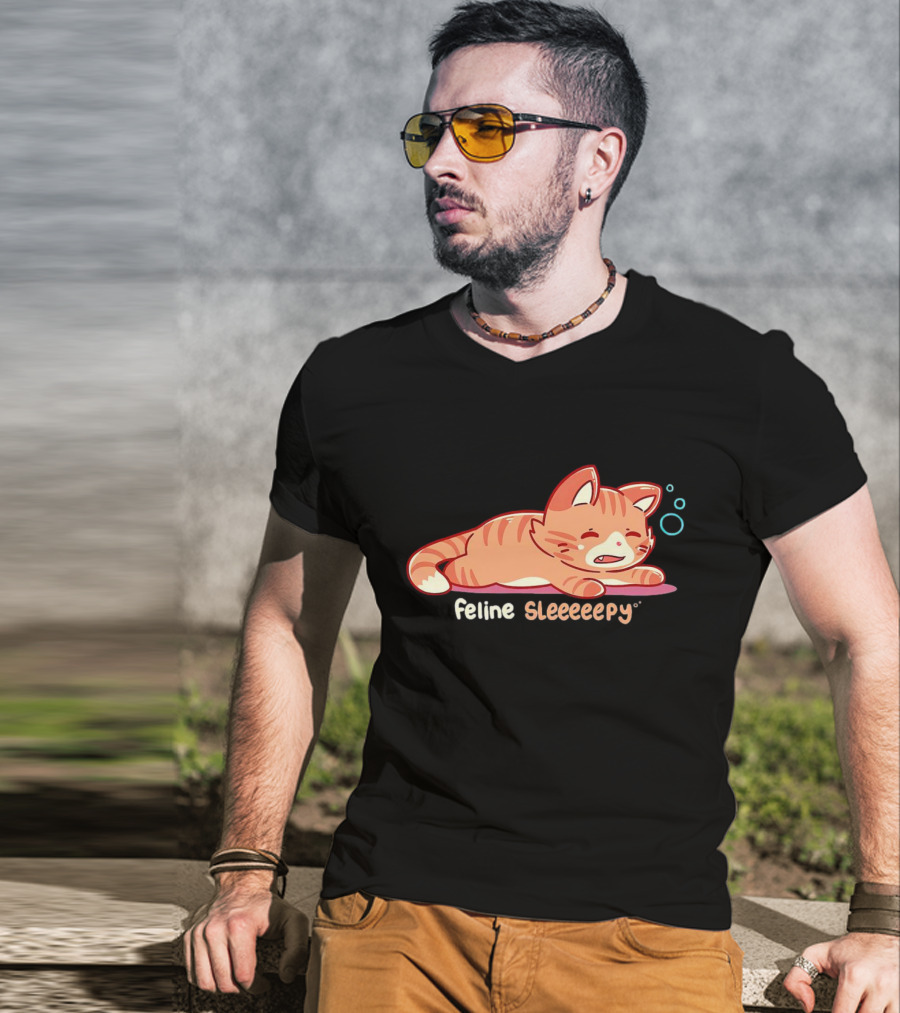 Feline Sleeeeepy Cat T-Shirt