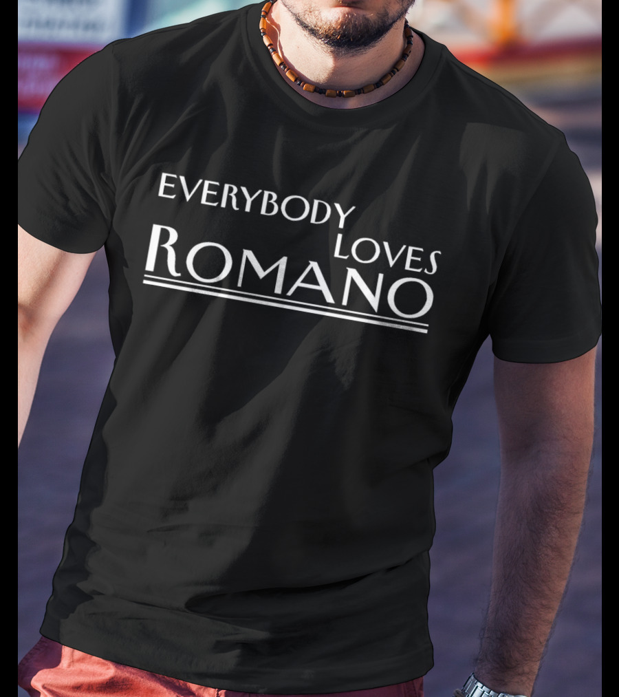 Everybody Loves Romano Comedy TV Show Font T-Shirt