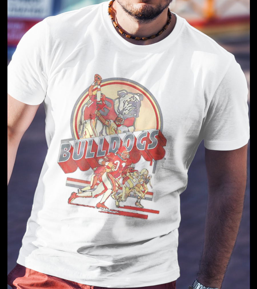Georgia Bulldogs UGA Throwback Player Bulldogs Football T-Shirt