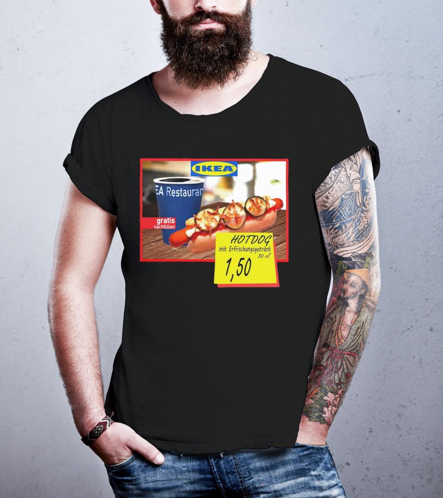 IKEA Hotdog Gratis Nachfüllen Mit Erfrischungsgetränk 1,50 Euro T-Shirt