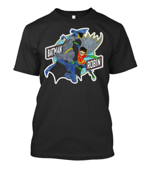 Batman Robin Retro Dynamic Duo Comic T-Shirt