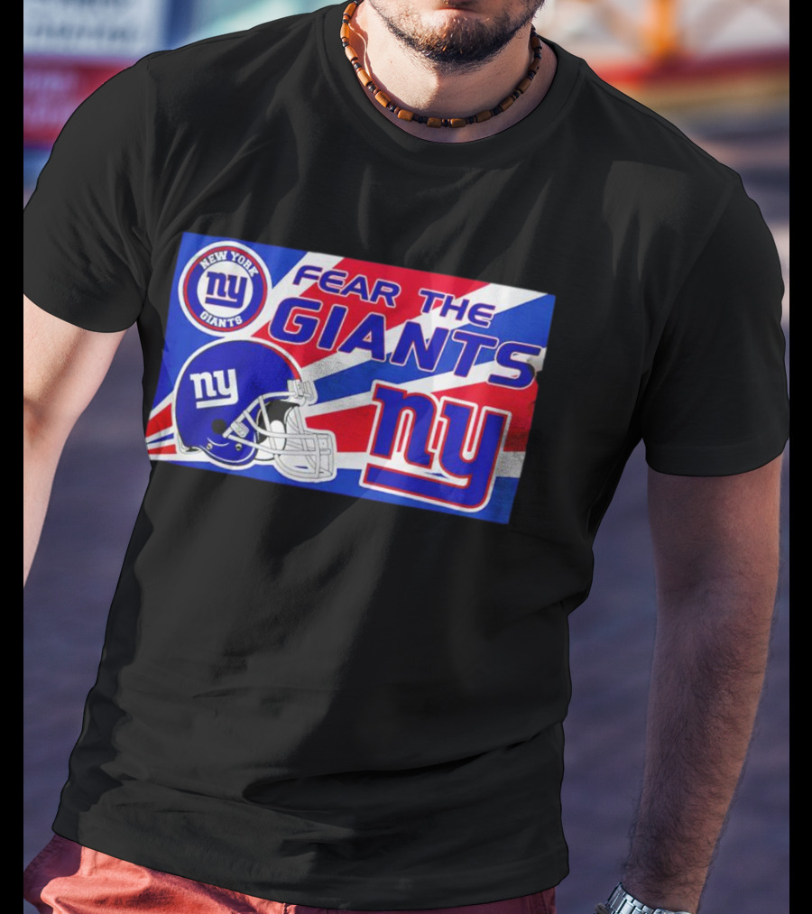 Fear The Giants New York Giants NFL Ny Helmet T-Shirt